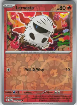 Larvesta 028/159 Common Journey Together Pokemon Reverse Holo Near Mint - Image 1
