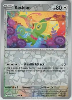 Kecleon 122/159 Common Journey Together Pokemon Reverse Holo Near Mint - Image 1