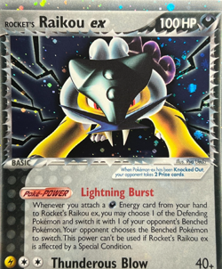 Rocket's Raikou ex 108/107 Pokemon Ex Deoxys -Holo -Secret Rare-NP/NM++ - Image 3