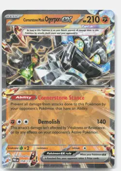 Cornerstone Mask Ogerpon ex 058/131 Holo Prismatic Evolutions Pokemon NM - Image 1
