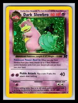 Dark Slowbro 12/82 Holo Rare Unlimited Team Rocket SWIRL Pokemon 2296 - Image 1