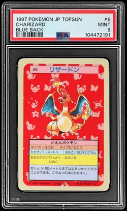 1997 Pokemon Topsun Japanese Charizard #6 PSA 9 Blue Back Mint - Image 1