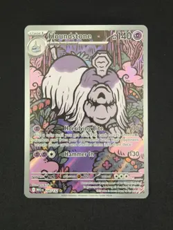 Pokemon Houndstone Illustration Rare Holo 145/132 Me01: Mega Evolution - Image 1