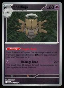 Shedinja 061/132 Uncommon Mega Evolution Pokemon Reverse Holo Near Mint - Image 1