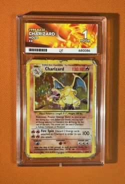 Pokemon TCG Charizard 4/102 Base Set Holo Vintage 1999 WOTC Ace 1 - Image 1