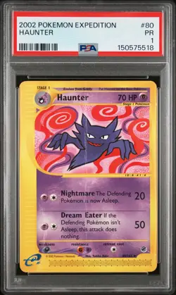 2002 POKEMON EXPEDITION #80 HAUNTER PSA 1 - Image 1