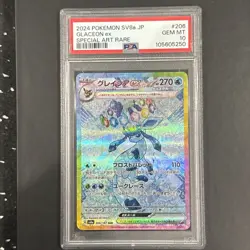 Glaceon ex 206/187 Sv8a: Terastal Fest Ex Holo (Japanese) PSA 10 - Image 1