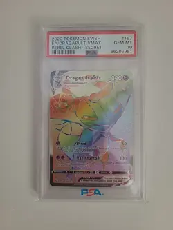 DRAGAPULT VMAX 2020 Pokemon #197/192 PSA 10 GEM-MINT Rebel Clash SECRET RARE! - Image 1