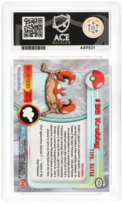 🔥POP 2🔥PERFECT SUBS🔥 ACE 10 Krabby #98 2000 Topps Pokemon Series 2 (NOT PSA) - Image 2