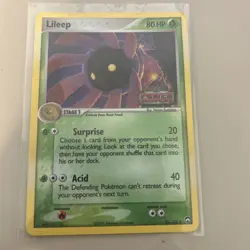 Lileep 52/108 Stamped Pokemon Reverse Holo EX Power Keepers 105 LP Free Shipping - Image 1