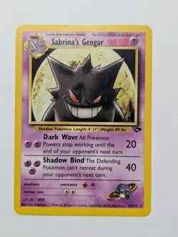 LP -Gym Challenge Sabrina's Gengar 29/132 Rare Non Holo WOTC Vintage Pokemon TCG - Image 3