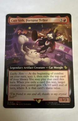 Cait Sith, Fortune Teller (Extended Art) Commander: Final Fantasy Foil MTG - Image 1