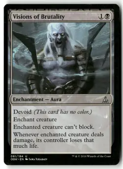 Visions of Brutality 81 Oath of the Gatewatch Magic: The Gathering Uncommon LP - Image 1