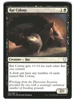 Rat Colony 101 Common Dominaria Magic: The Gathering Near Mint - Image 1