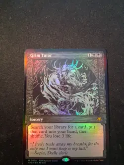 1x Grim Tutor - Foil - Showcase Light Play MTG Magic - Kid Icarus - - Image 1