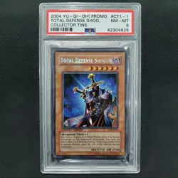 2004 YUGIOH: TOTAL DEFENSE SHOGUN CT1-EN001 [Secret Rare] [Collectors Tin] PSA 8 - Image 1