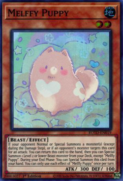 1X NM Melffy Puppy - ROTD-EN019 - Super Rare 1st Edition yugioh - Image 1