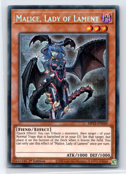 Malice, Lady Of Lament - MP21-EN060 Prismatic Secret Rare 1st Edition Yugioh - Image 1