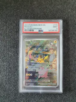 HOLD PSA MINT 9 - Pikachu 173/165 S&V 151 English Holo Illustration Rare Pokemon - Image 2