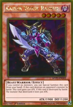 Kaiser Vorse Raider - MVP1-ENG02 - Gold Rare 1st Edition Yugioh - Image 1