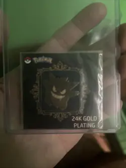Gengar 24k Gold Plated Sticker(MP) - Striking Popping Candy Pokemon Rare Card - Image 1