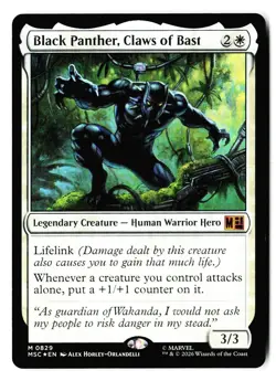 Black Panther, Claws of Bast 829 MSC Magic: The Gathering Foil - Image 1