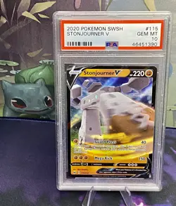 Stonjourner V - PSA 10 - 115/202 - Sword & Shield Base Set (SWSH01) Pokemon TCG - Image 1