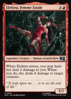 Elektra, Femme Fatale Marvel Super Heroes Commander #687 Magic TCG - Image 1