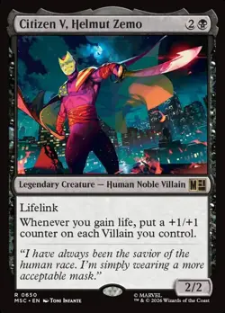 Citizen V, Helmut Zemo Marvel Super Heroes Commander #650 Magic TCG - Image 1