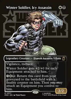 Winter Soldier, Icy Assassin Borderless 377 Marvel Super Heroes MTG MSH - Image 1