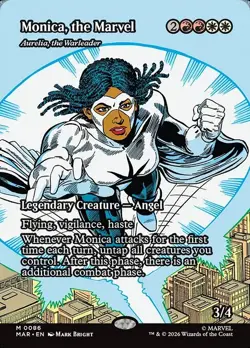 Monica, the Marvel (Aurelia, the Warleader) Borderless 086 Marvel MTG MAR - Image 1