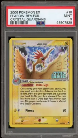 Pokemon Fearow EX Crystal Guardians Reverse Holo Rare #18 PSA 9 Mint - Image 1