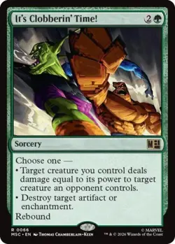 ~ It's Clobberin' Time! ~ NM ~ Commander: Marvel Super Heroes ~ MTG ~ - Image 1
