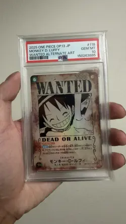 2025 ONE PIECE JAPANESE OP13-CARRYING ON HIS WILL #118 MONKEY D. LUFFY PSA 10 - Image 1
