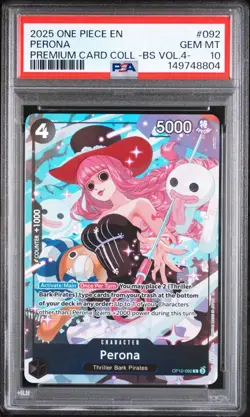 PSA 10 2025 ONE PIECE PREMIUM CARD COLLECTION BEST SELECTION VOL.4 092 PERONA - Image 1