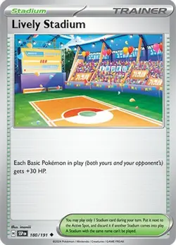 4x Pokemon TCG Lively Stadium 180/191 - S&V Surging Sparks SSP Playset Trainer - Image 3