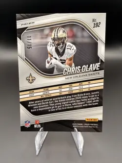 Chris Olave 2025 Panini Prizm #192 Purple Shimmer /15 - Image 2