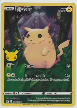 Pokemon Card - Pikachu 005/025 Holo Holo Rare - Celebrations - NM - Image 1