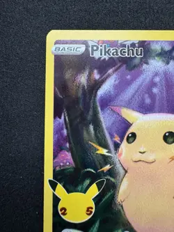 Pikachu 005/025 Celebrations 25th Stamped Full Art Holo Rare Pokemon TCG Card NM - Image 2