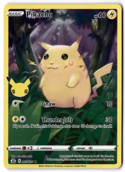 Pokemon Card - Pikachu 005/025 Holo Holo Rare - Celebrations - NM - Image 1