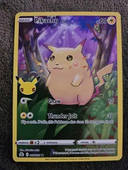 Pokemon Card Pikachu 005/025 Celebrations Holo Rare Light Play - Image 1