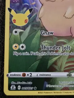 Pokemon Card Pikachu 005/025 Celebrations Holo Rare Light Play - Image 5