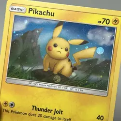 Pokemon TCG SUN & MOON PROMO Pikachu SM183 Holo Rare Promo Light Swirl LP Card - Image 1