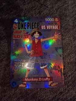Monkey.D.Luffy [College Basketball US Voyage] P-055 promotional card Nm To Mint - Image 1