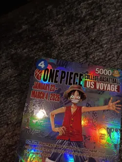 Monkey.D.Luffy [College Basketball US Voyage] P-055 promotional card Nm To Mint - Image 2