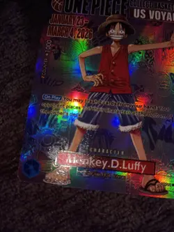 Monkey.D.Luffy [College Basketball US Voyage] P-055 promotional card Nm To Mint - Image 4
