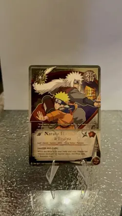 Naruto CCG Uzumaki & Jiraiya Master and Pupil 204 Super Rare Gold Foil Card - Image 1