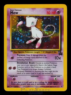 Pokemon Card Mew 9 Wizards Black Star Holo Promo Vintage WOTC LP 2000 #3 - Image 1