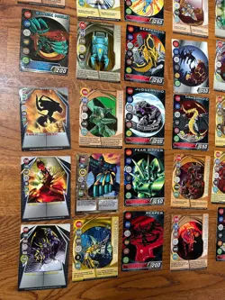 73 Bakugan Battle Brawlers Game Random Cards 50 Metal Cards, 23 Paper Cards Used - Image 3