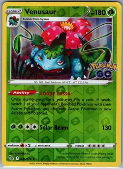 Venusaur 003/078 Reverse Holo Pokemon GO - Pokemon Card - NM - Image 1